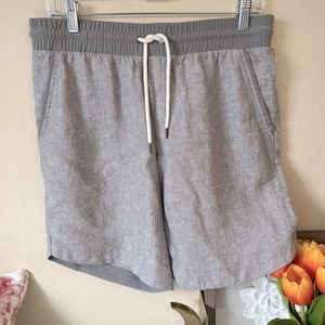 Athleta | Gray Bali Linen 9'' Bermuda Shorts - Women’s 8
